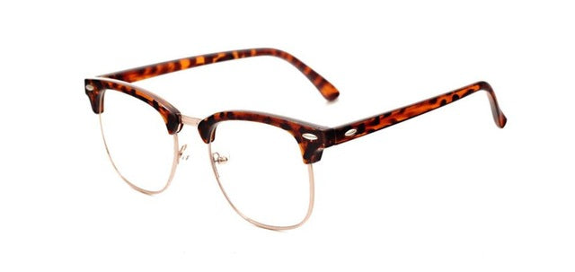 Half Metal Sunglasses - Mirrored Lenses