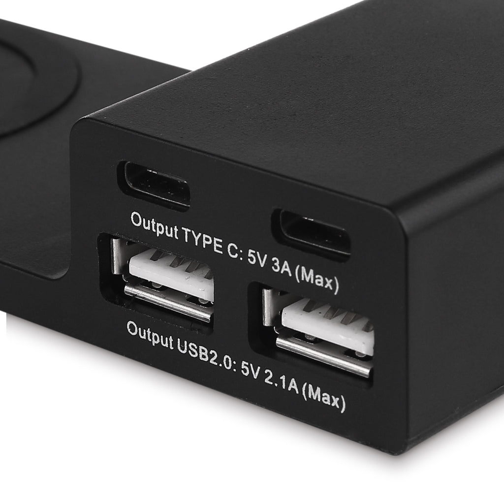 Multi Functional QI Wireless Charging Stand Plate Charge Dock Dual USB 2.0 Type-C for Apple Watch iWatch iPhone Samsung S6 Edge Plus Note 5